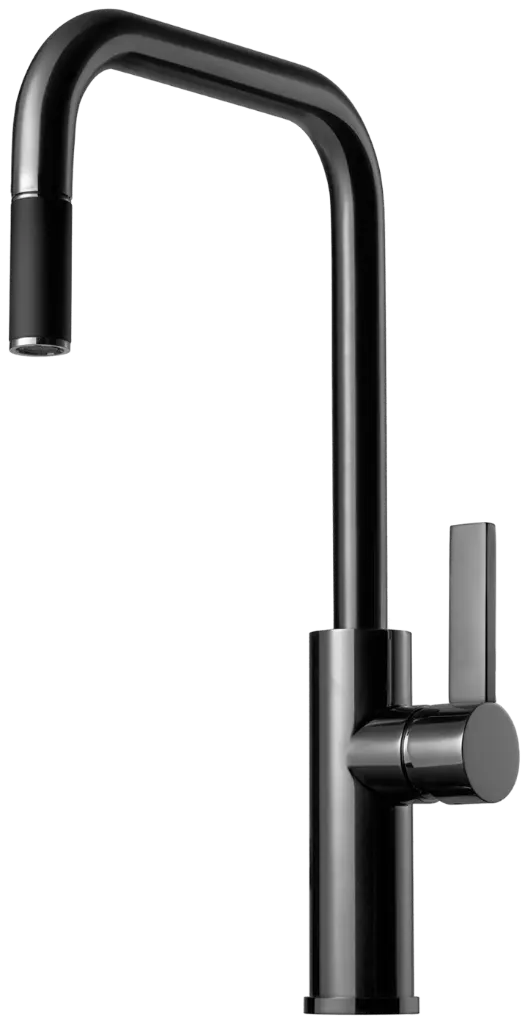 Tapwell ARM985 Black Chrome (met uittrekbare kop)