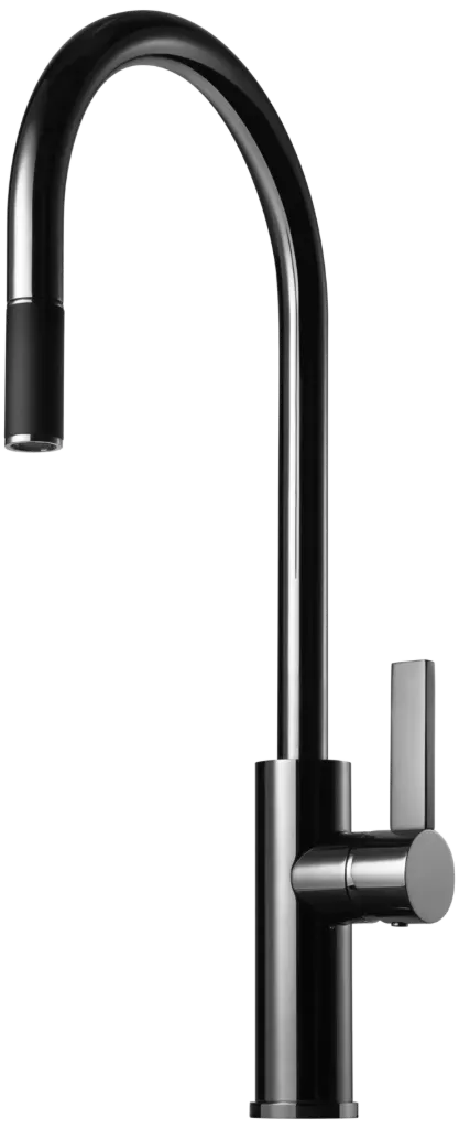 [9423618] Tapwell ARM185 Black Chrome (mit ausziehbarem Kopf)