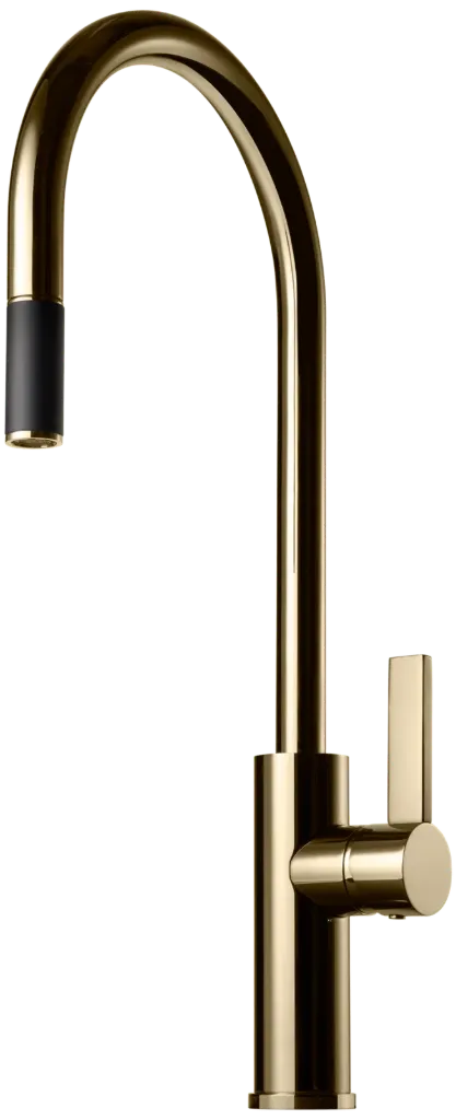 [9423623] Tapwell ARM185 Polished brass (met uittrekbare kop)