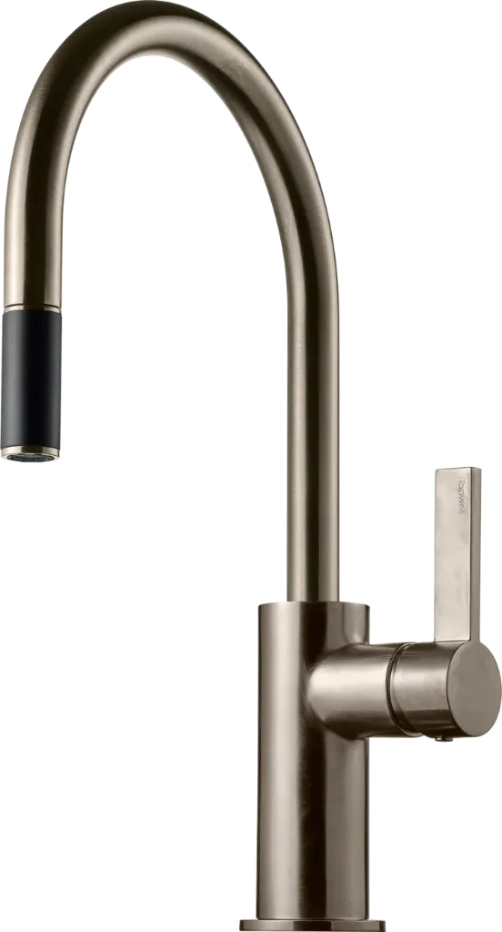 [9426360] Tapwell ARM375 Brushed Nickel (met uittrekbare kop)
