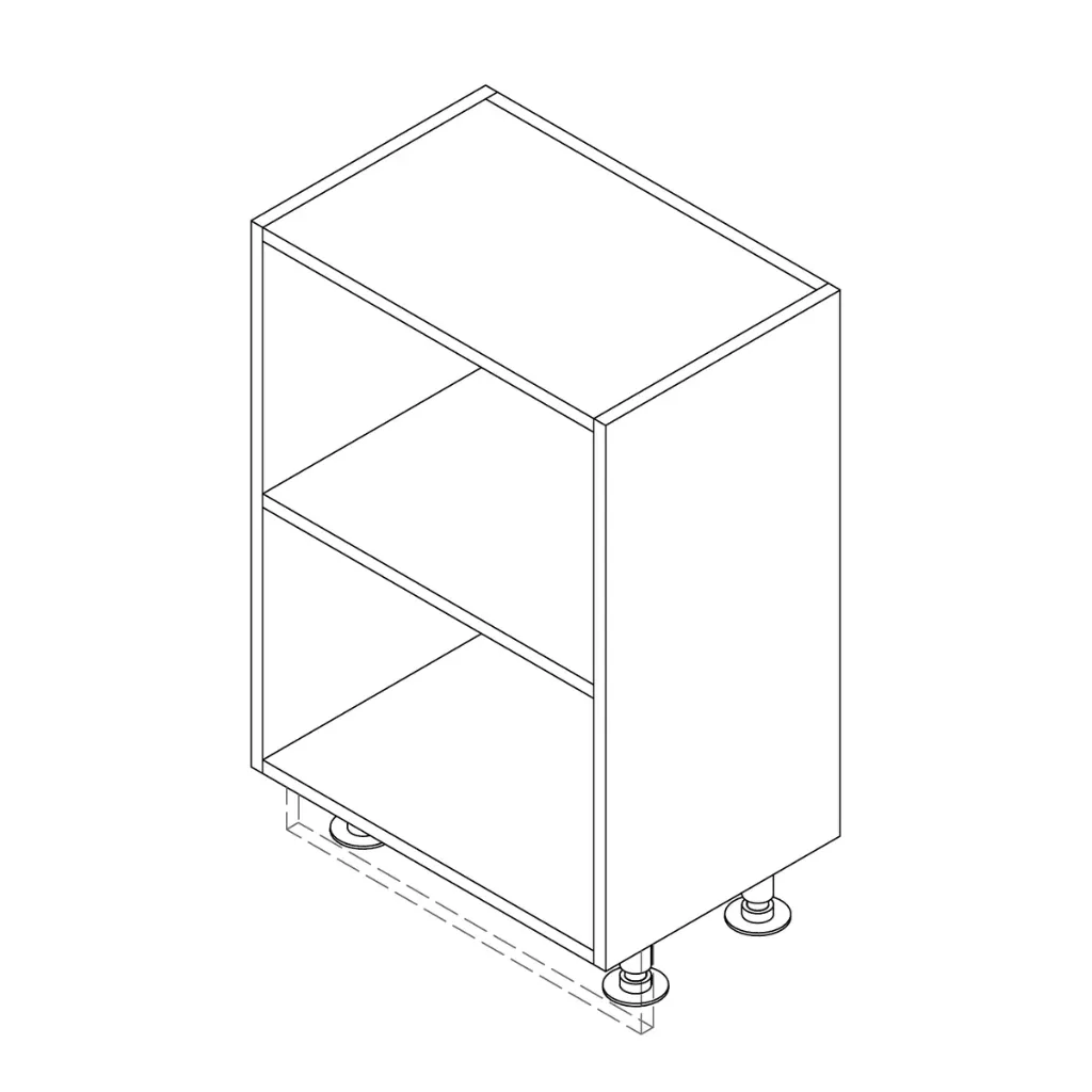 [OC/BIB/60x40x80/] Model Bib - staand - ondiep 40 cm - breedte 60 cm - 600x397x800 (0000 Unknown)